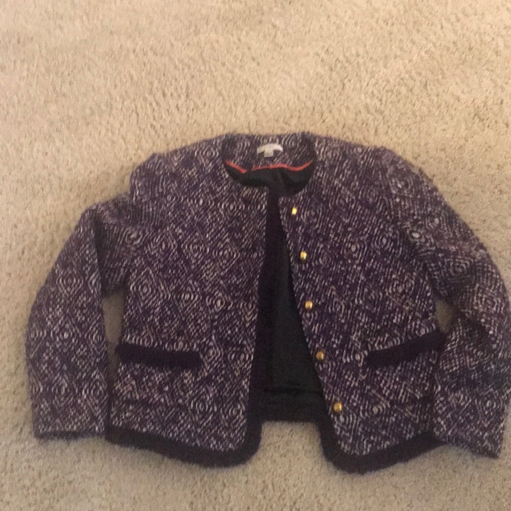 J. Crew Purple and Black Blazer